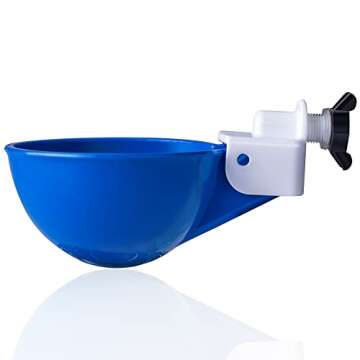 8 PCS Chicken Waterer, Automatic Chicken Feeders and Waterers Kit, Large Poultry Waterer Cups | Chicken Water Cups | Duck Waterer etc. (Blue)