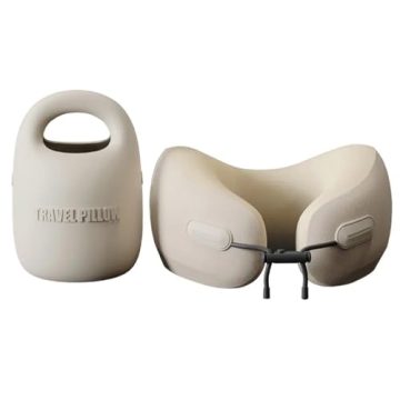 PIXIE MOOD Every Think Travel and Airplane Neck Pillow, Memory Foam, Support, Neck, Head Chin - Soft...