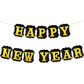 KatchOn, Happy New Year Banner 2024 - Large 10 Feet, No DIY | New Years Backdrop Banner for Happy Ne...