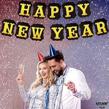 KatchOn Happy New Year Banner 2024 for NYE Decorations