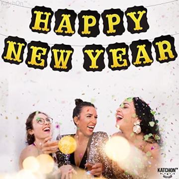 KatchOn Happy New Year Banner 2024 for NYE Decorations