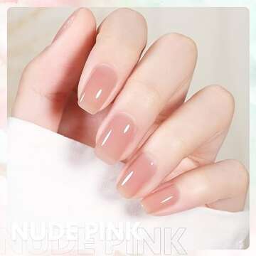 GAOY 16ml Jelly Nude Gel Polish for Nail Art