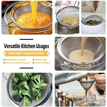 Premium Stainless Steel Strainer Set for All Cooking Needs