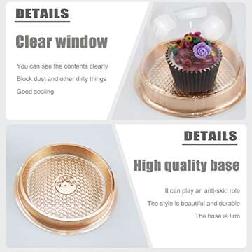 Stylish Clear Plastic Cupcake Container Pack of 25