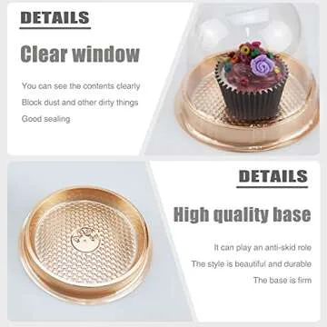 Stylish Clear Plastic Cupcake Container Pack of 25