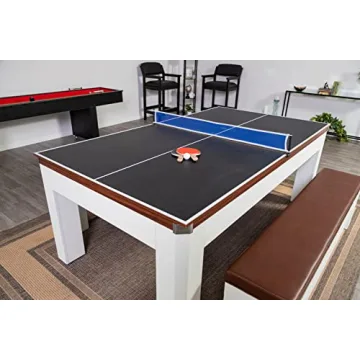 Hathaway 7-FT Multi-Game Pool Table Combo with Dining Top