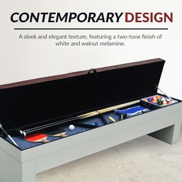 Hathaway 7-FT Multi-Game Pool Table Combo with Dining Top