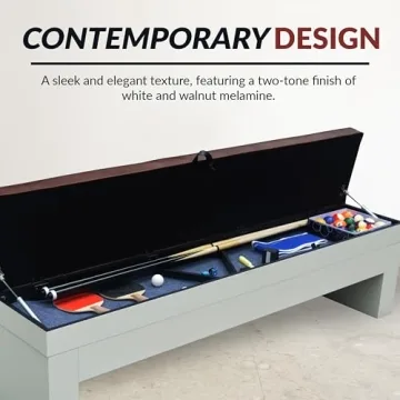 Hathaway 7-FT Multi-Game Pool Table Combo with Dining Top