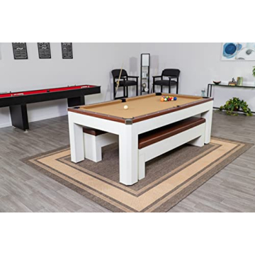 Hathaway 7-FT Multi-Game Pool Table Combo with Dining Top