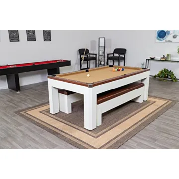 Hathaway 7-FT Multi-Game Pool Table Combo with Dining Top