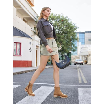Stylish Women's Chelsea Boots with Chunky Block Heel