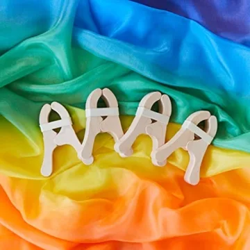 Wooden Play Clips for Kids - Imaginative Fort Building Fun