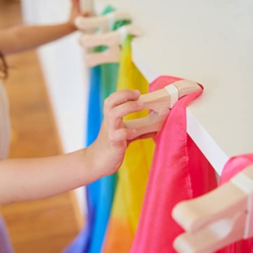 Wooden Play Clips for Kids - Imaginative Fort Building Fun