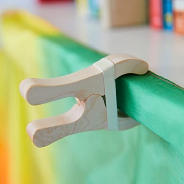 Wooden Play Clips for Kids - Imaginative Fort Building Fun