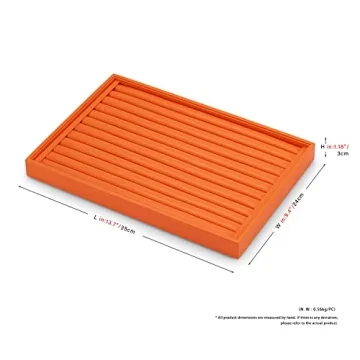 Oirlv Luxury Leather Jewelry Tray Organizer for Elegant Display