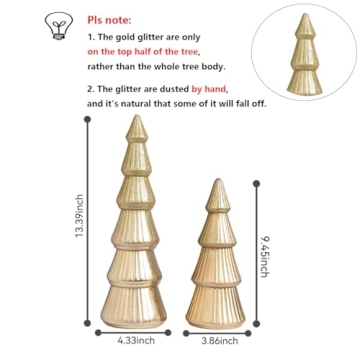 Elegant AOMOONOA Wooden Christmas Tree Figurine Set