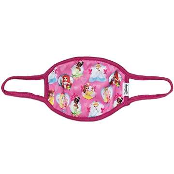 Disney Princess Masks for Kids 6-9 - Washable & Reusable