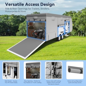 Heavy Duty RV Cover 24-27ft - Waterproof & Durable Protection