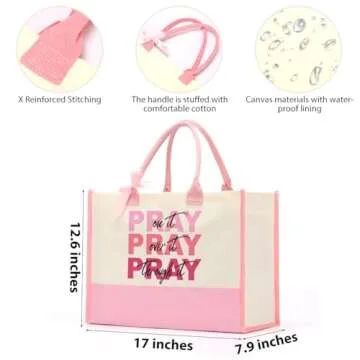 Inspirational Christian Tote Bag for Women - Reusable and Stylish