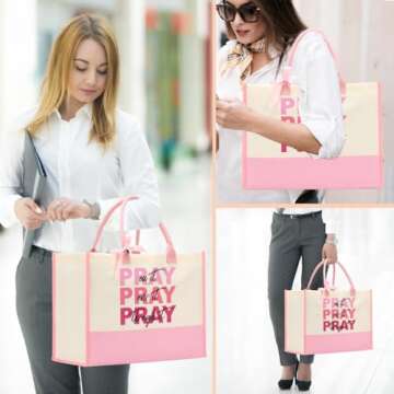 Inspirational Christian Tote Bag for Women - Reusable and Stylish