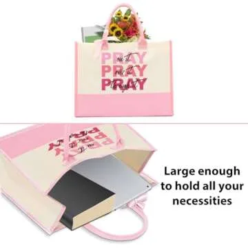 Inspirational Christian Tote Bag for Women - Reusable and Stylish
