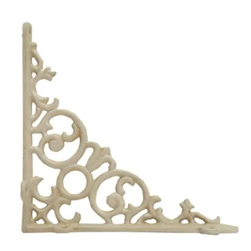 NACH Cast Iron Victorian Scroll Shelf Brackets - 6 Inch Pack of 4