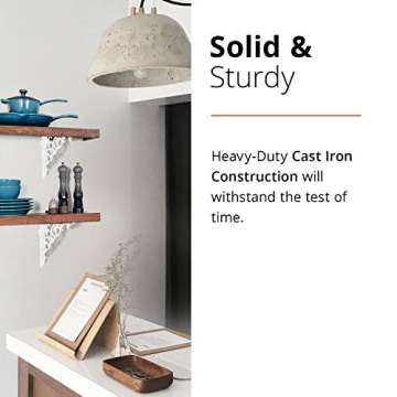 NACH Cast Iron Victorian Scroll Shelf Brackets - 6 Inch Pack of 4