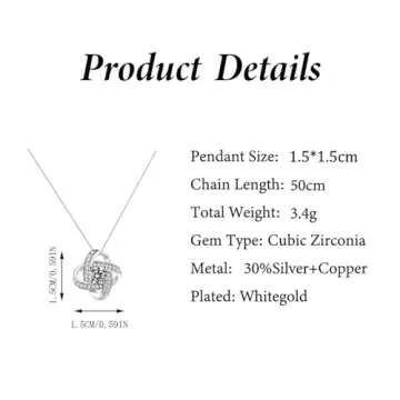 Exquisite Red Rose Necklace Gift Set for Her