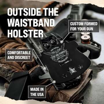 We The People Holsters - Black - Right Hand - OWB Holster Compatible with Steyr L9-A2 MF