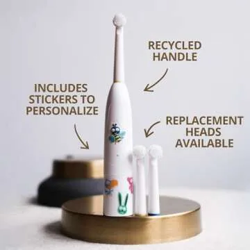 Jack N' Jill Kids Buzzy Brush Electric Musical Toothbrush - Kids Electric Toothbrush Age 3 and Up, Singing Toothbrush, Tri Color LED, Water Resistant, Child Safe, Battery Operated - (Pack of 1)