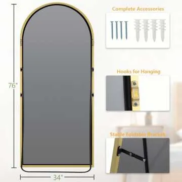 Large Full Length Mirror 76"x34" for Stylish Home Decor