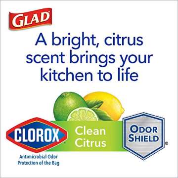 Glad trash Bags, Citrus, 80 Count