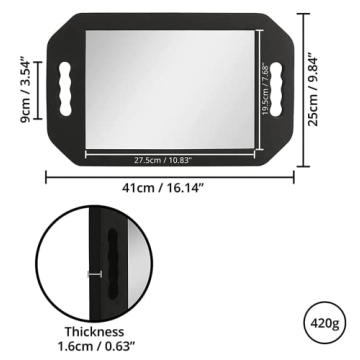 Durable Lightweight Handheld Salon Mirror for Professionals