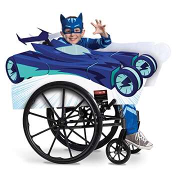 Disguise PJ Masks Cat Car Adaptive Wheelchair Cover Costume Accessory, Official PJ Masks Rolling Cos...