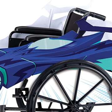 Disguise PJ Masks Cat Car Adaptive Wheelchair Cover Costume Accessory, Official PJ Masks Rolling Costume for Wheelchair