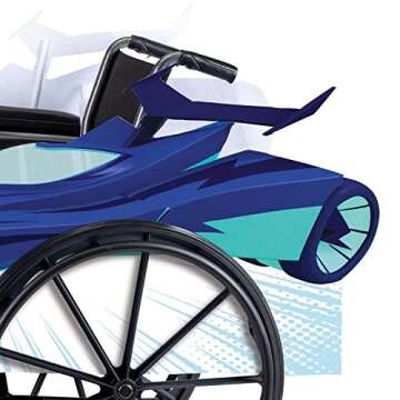 Disguise PJ Masks Cat Car Adaptive Wheelchair Cover Costume Accessory, Official PJ Masks Rolling Costume for Wheelchair