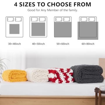 L'AGRATY Chunky Knit Blanket Throw for Cozy Home Decor