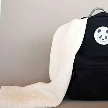 Muslin Blankets, Baby Toddler Quilt, 4 Layers, 100% Cotton Stroller Blanket, Hypoallergenic, Super-Soft, Breathable and Lightweight Swaddle, Nursery & Crib Blanket, Large (47 X 35 inch) (Vanilla Ice)