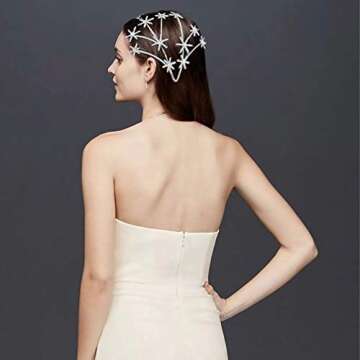 Beaupretty Bridal Tiara Headpiece Rhinestone Star Tiara Crown Glitter Crystal Bridal Headband Wedding Hair Accessories for Women Girls