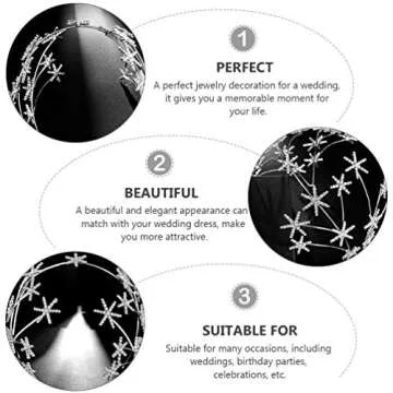 Beaupretty Bridal Tiara Headpiece Rhinestone Star Tiara Crown Glitter Crystal Bridal Headband Wedding Hair Accessories for Women Girls