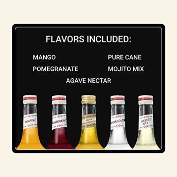 Monin 5 Flavor Classic Cocktail Collection - Natural Syrups