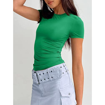 Abardsion Women's Sexy Slim Fit Crop Top - Y2K Style