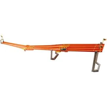 Hot Wheels Toy Car Track Set, 4-Lane Elimination Race with Fair-Start Launcher & 1 Toy Car in 1:64 Scale