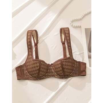 Stylish Women's Balconette Bra - Lace Push Up Design