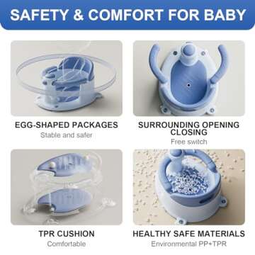 Comfortable Baby Bath Seat for Safe Bathtime Fun