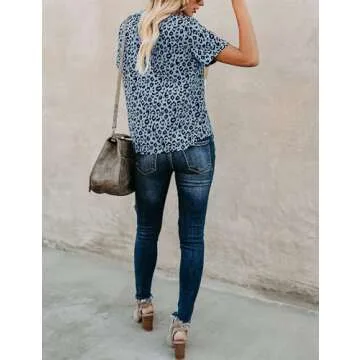 Stylish Leopard Print T-Shirt for Women - Blooming Jelly