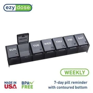 EZY DOSE Weekly Pill Organizer for Daily Health Management