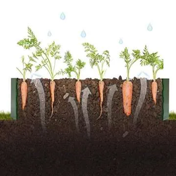 zizin Raised Garden Beds for Vegetables Galvanized Steel Planter Box Lawn Green for Flowers, Herbs, Fruits, Outdoor Patio Frame, 4' x 3' x 1'