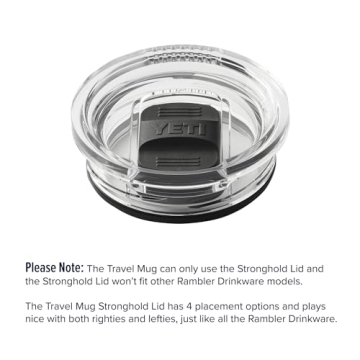 YETI Rambler 20 oz Travel Mug - Stainless Steel & Stronghold Lid