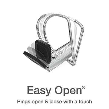 Oxford 3 Ring Binders, 1.5 inch ONE-Touch Easy Open D Rings, Durable Binders for School and Office, ...